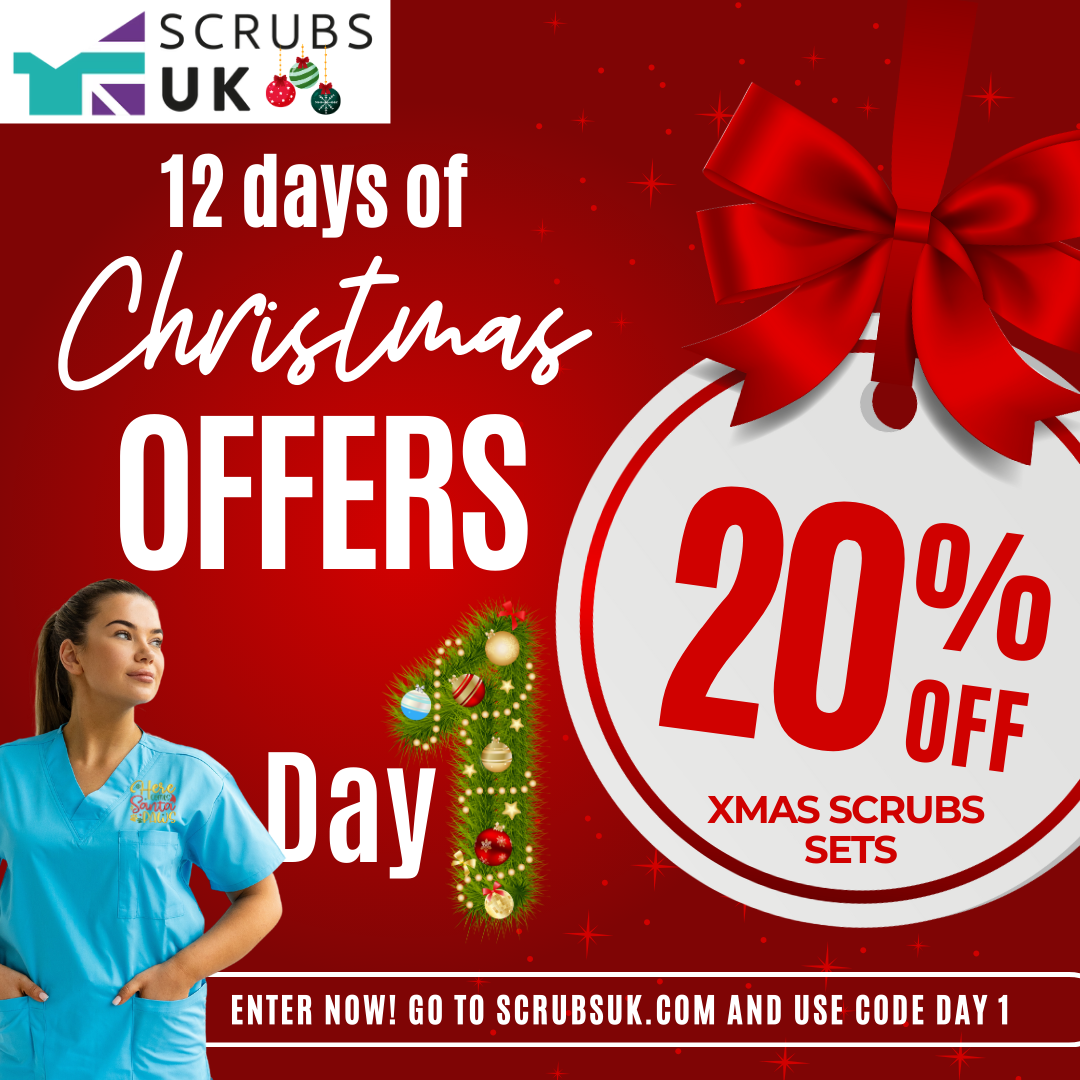 ScrubsUK: 12 days of Christmas offers and FREE gifts with some orders for all NHS staff, doctors, nurses, vets, dentists and care professionals