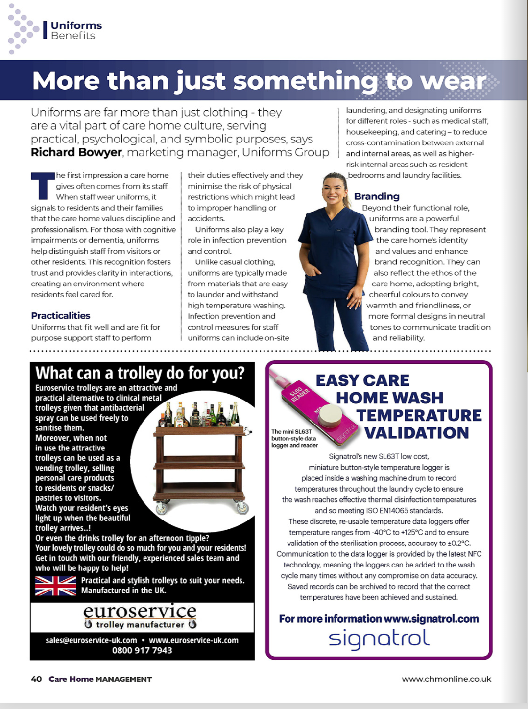 ScrubsUK: Redefining healthcare uniforms with style, comfort and innovation says article featured in Care Home Management Magazine
