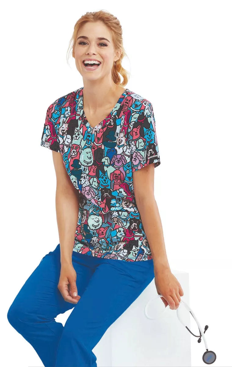 Skechers SKT021 Printed Scrub Top