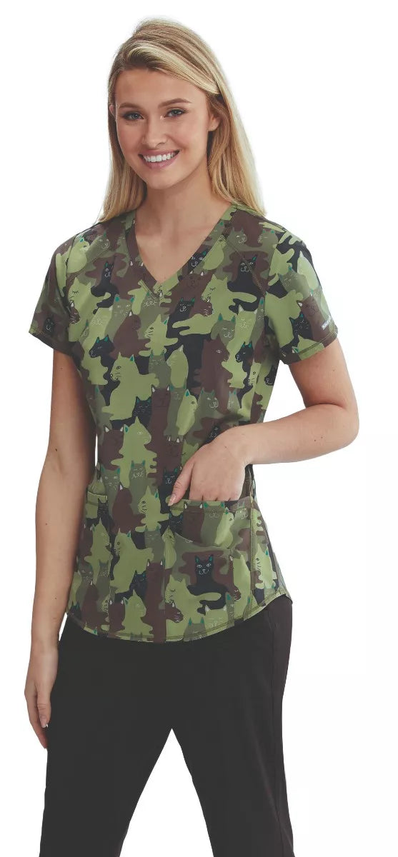 Skechers SKT021 Printed Scrub Top