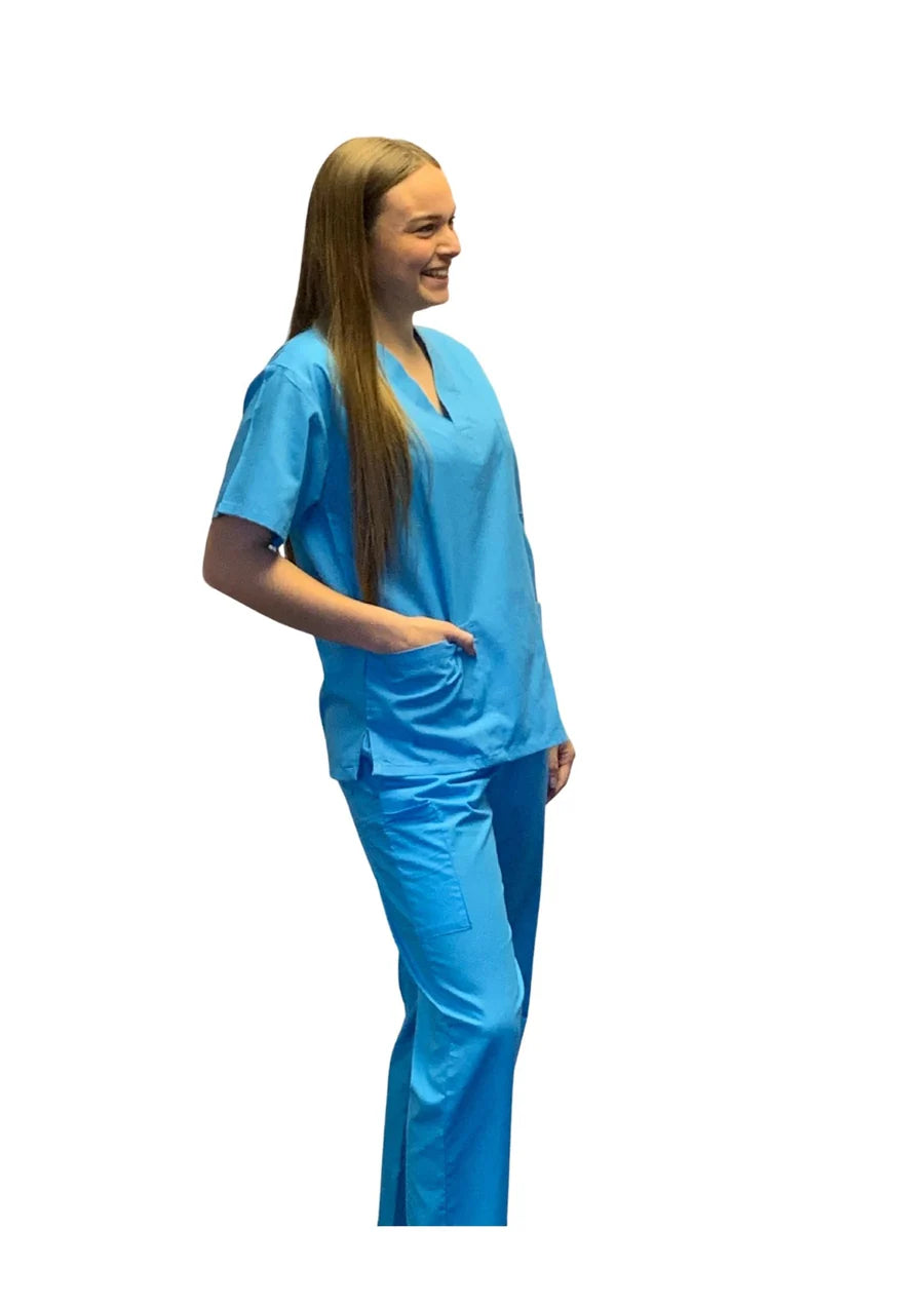 Scrubs UK Premium Unisex Medical Scrubs Suit Set of Tunic and Trousers
