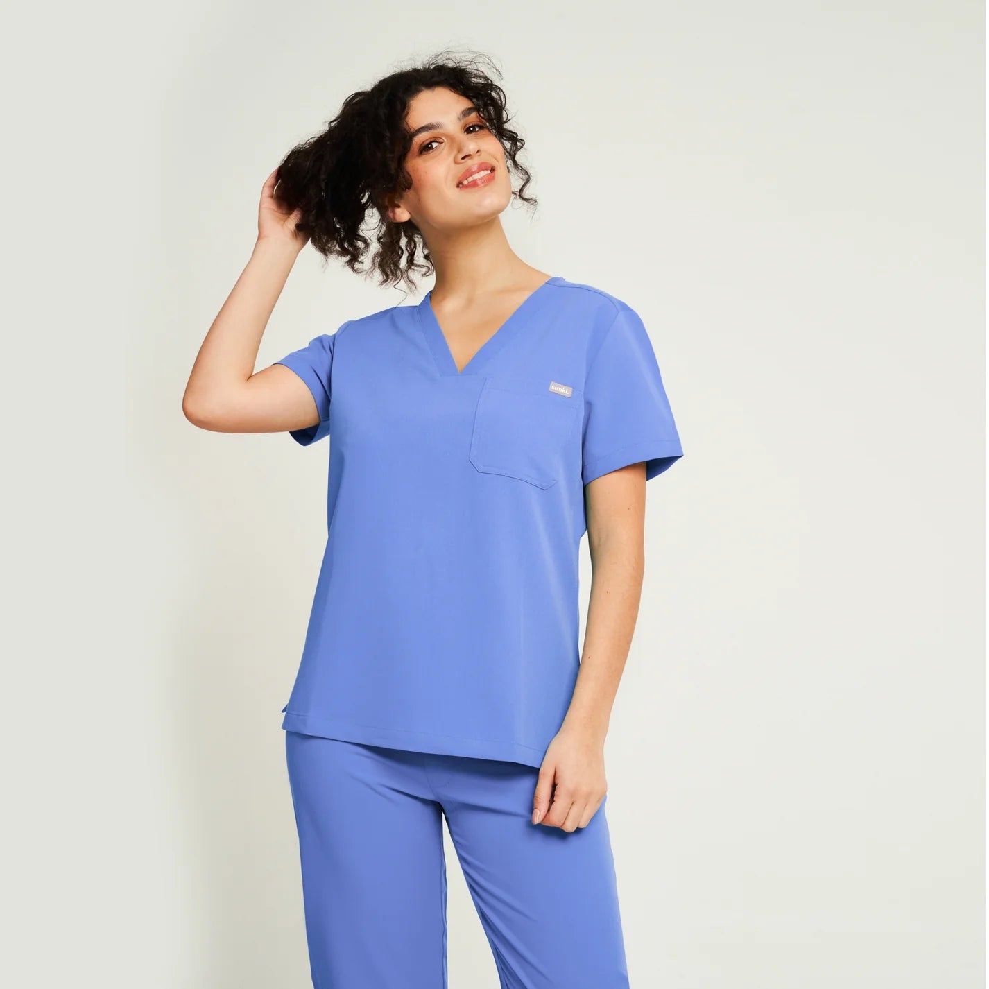 SIMKI Nova One Pocket Ladies 4 Way Stretch Scrub Top