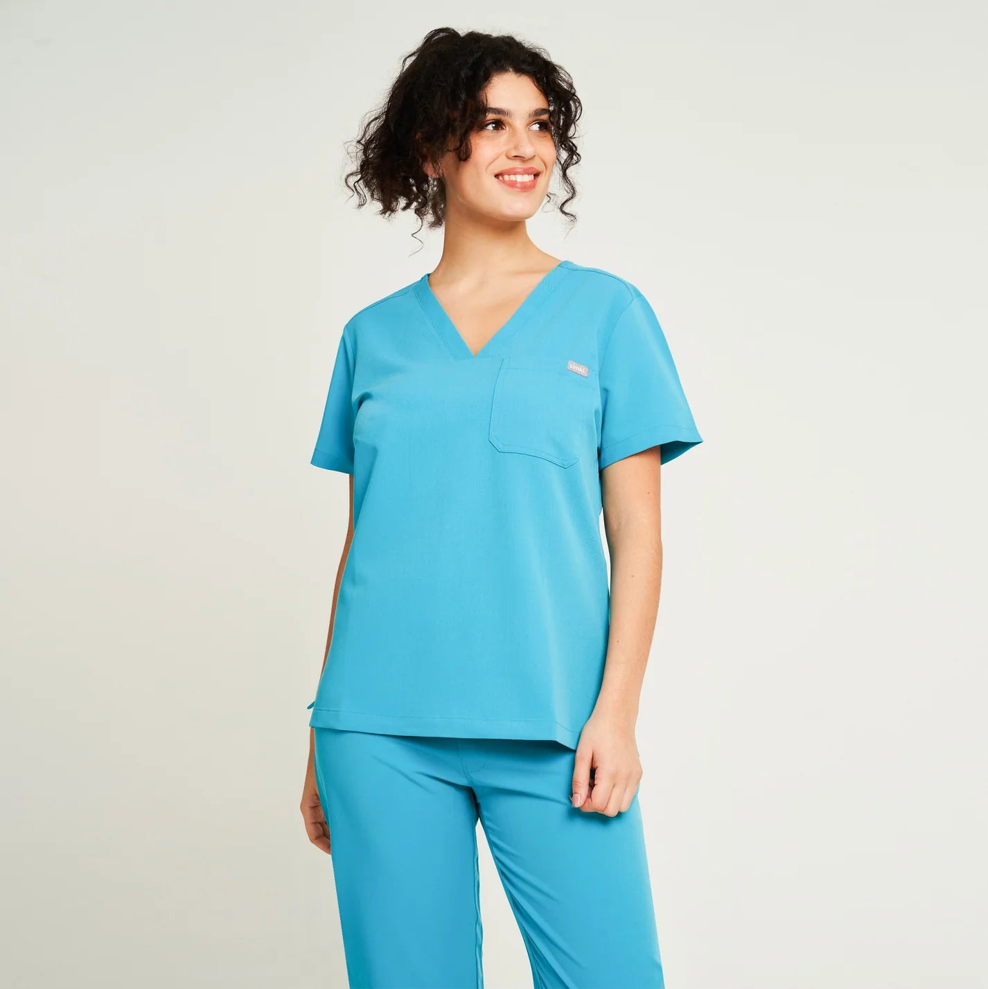 SIMKI Nova One Pocket Ladies 4 Way Stretch Scrub Top