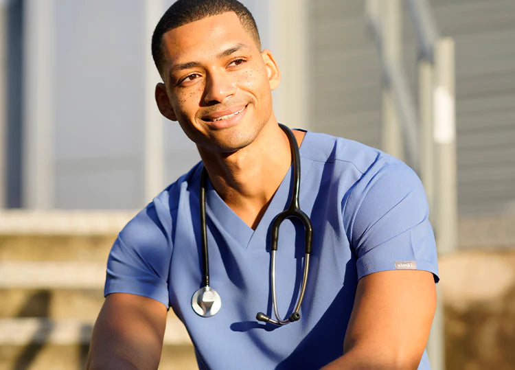 SIMKI Men's Oscar Scrub Top