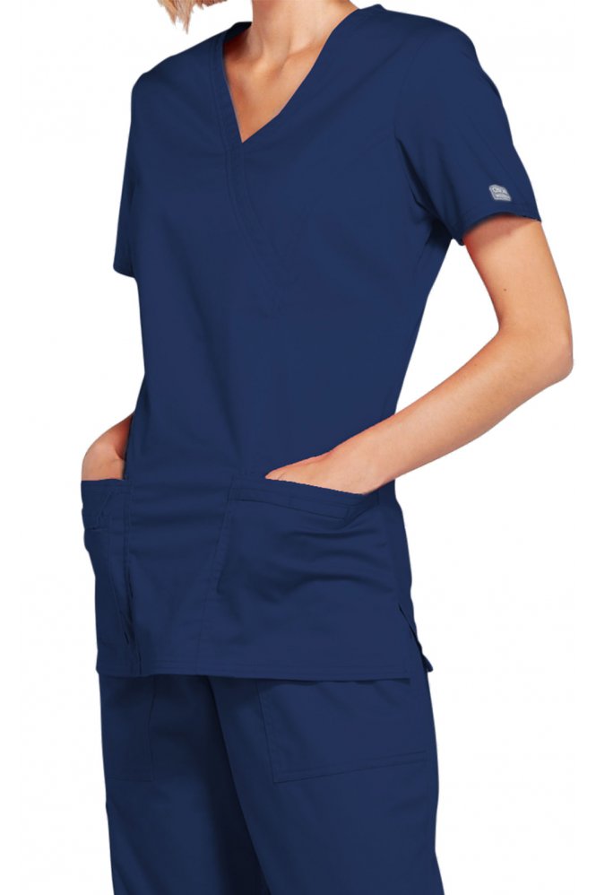 Cherokee Core stretch V neck ladies top (WWE4727)