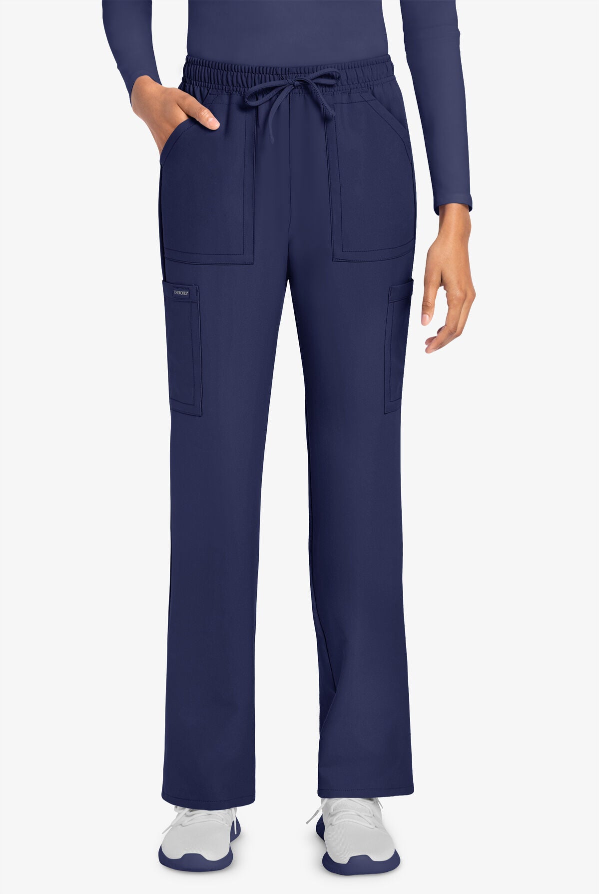Cherokee Workwear Originals Ultra Women's 4-Pocket Drawstring Cargo Scrub Pants (CKE272A)