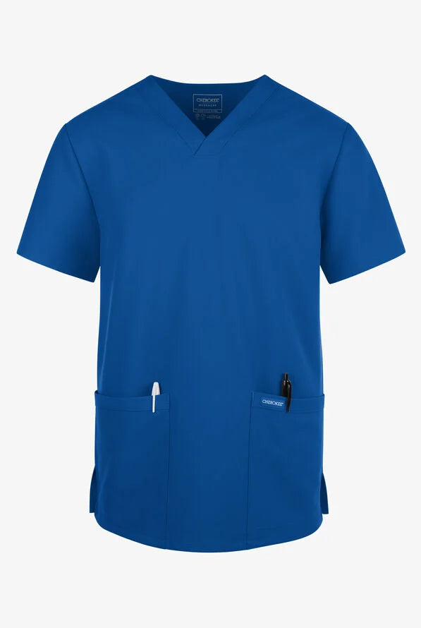 Cherokee Workwear Originals Ultra Unisex 2-Pocket V-Neck Scrub Top (CKE00014A)
