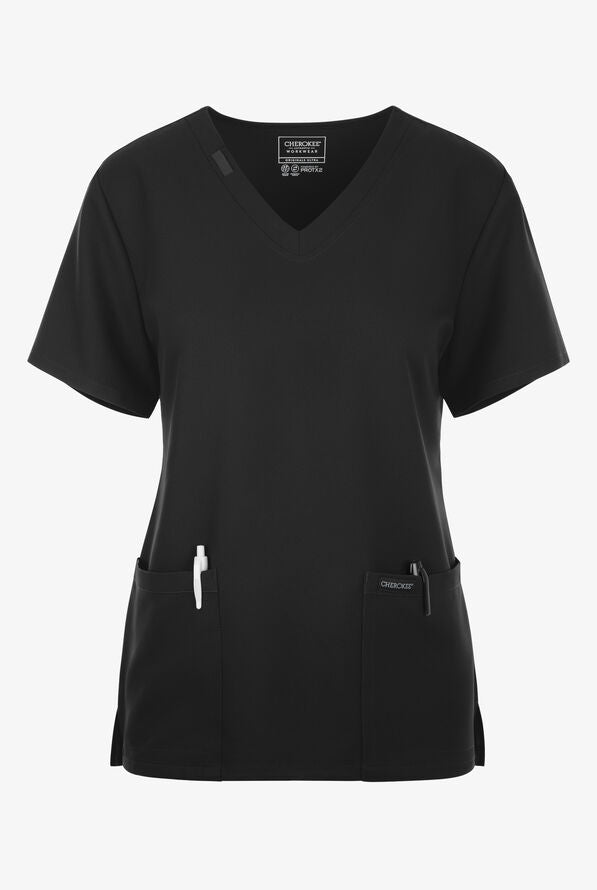 Cherokee Workwear Originals Ultra Women's 2-Pocket V-Neck Scrub Top (CKE953A)