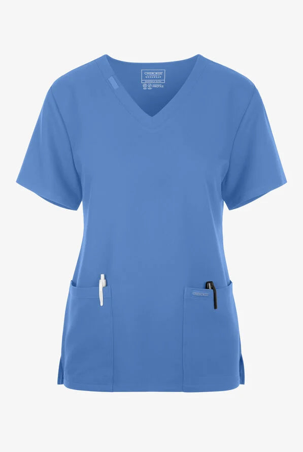 Cherokee Workwear Originals Ultra Women's 2-Pocket V-Neck Scrub Top (CKE953A)