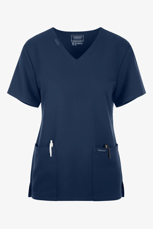 Cherokee Workwear Originals Ultra Women's 2-Pocket V-Neck Scrub Top (CKE953A)