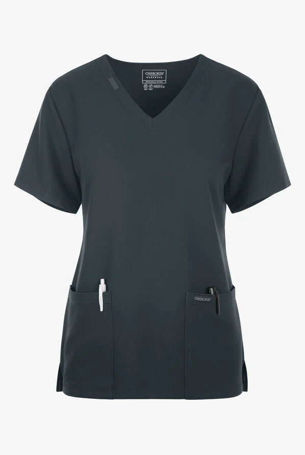 Cherokee Workwear Originals Ultra Women's 2-Pocket V-Neck Scrub Top (CKE953A)