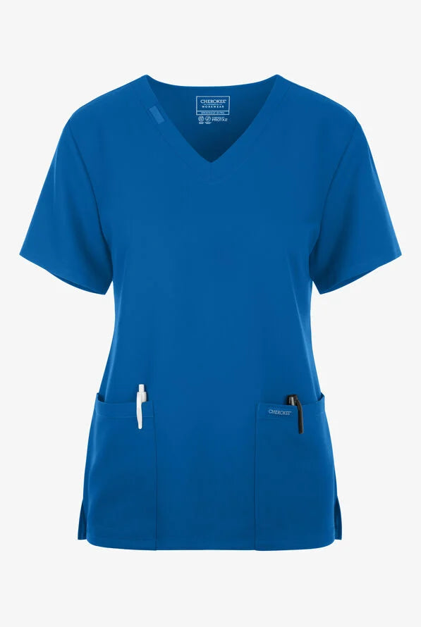 Cherokee Workwear Originals Ultra Women's 2-Pocket V-Neck Scrub Top (CKE953A)