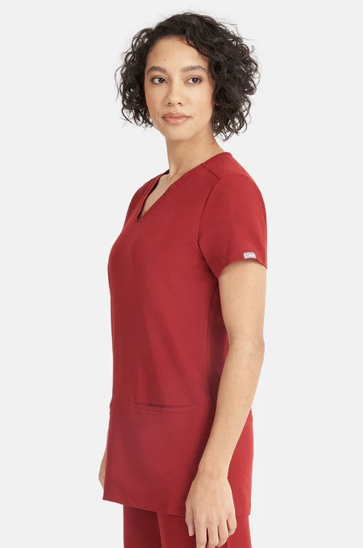 SIMKI Ari Two Pocket Ladies 4 Way Stretch Scrub Top
