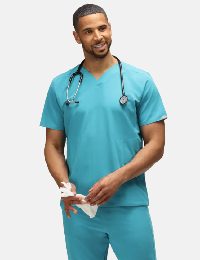 SIMKI Mens Oscar Scrub Top