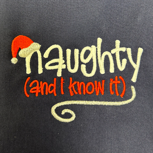 Christmas UNISEX scrub set - PREMIUM 'Naughty and I know it'