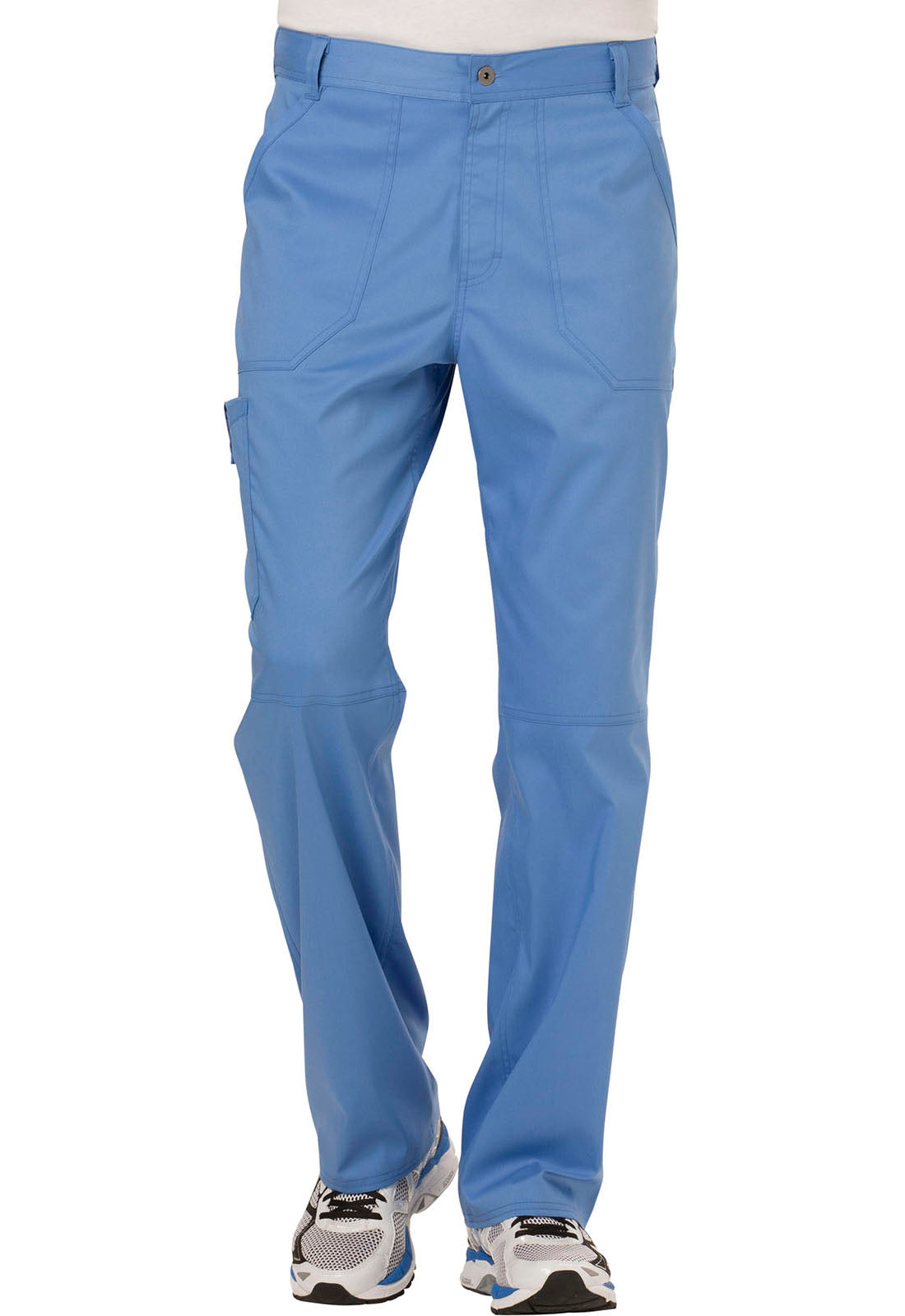 Cherokee Workwear Mens WW140S Short Scrub Pant – Fly Front, Pewter, Cotton Blend, Free Shipping
