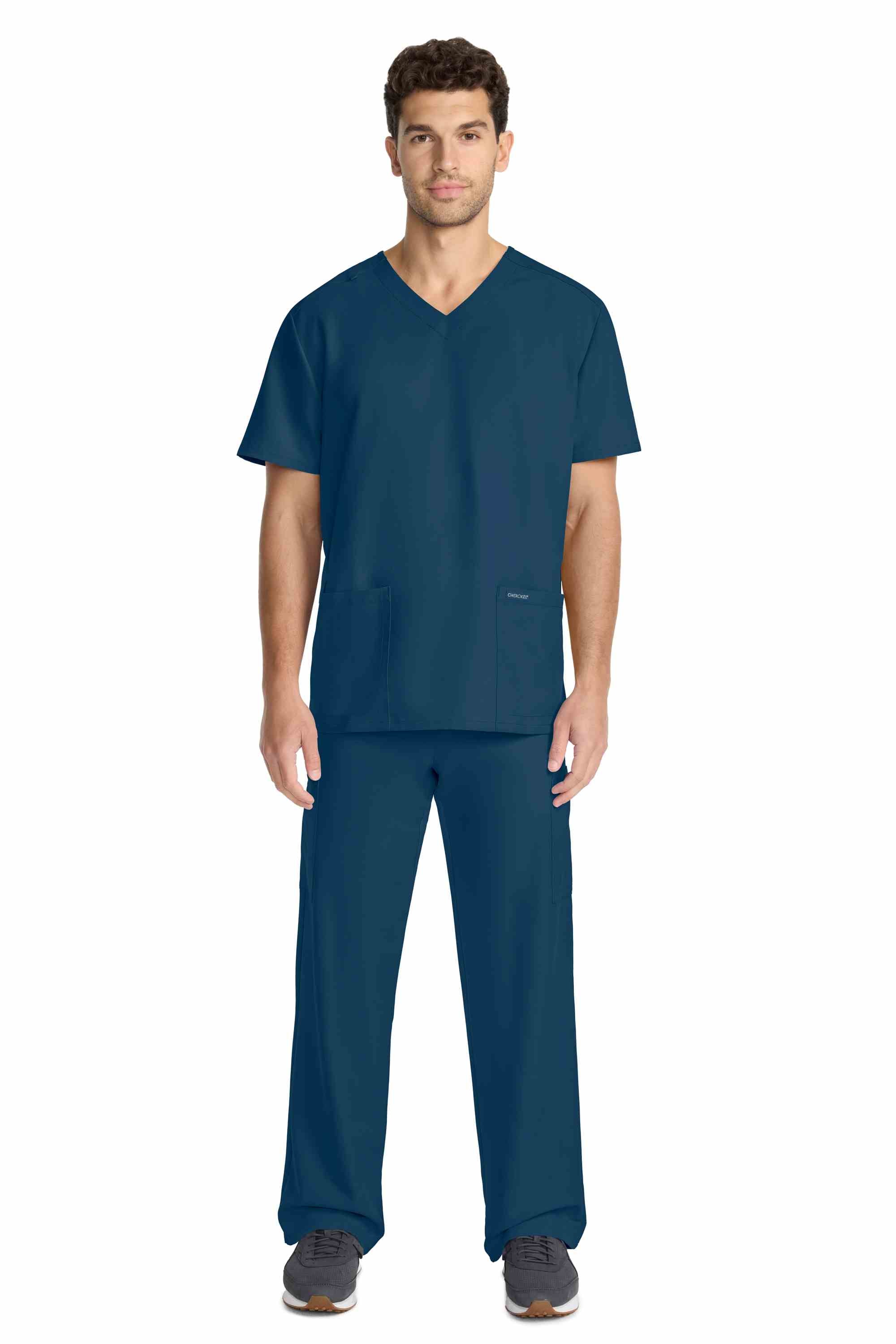 Cherokee Workwear Originals Ultra Unisex 2-Pocket V-Neck Scrub Top (CKE00014A)