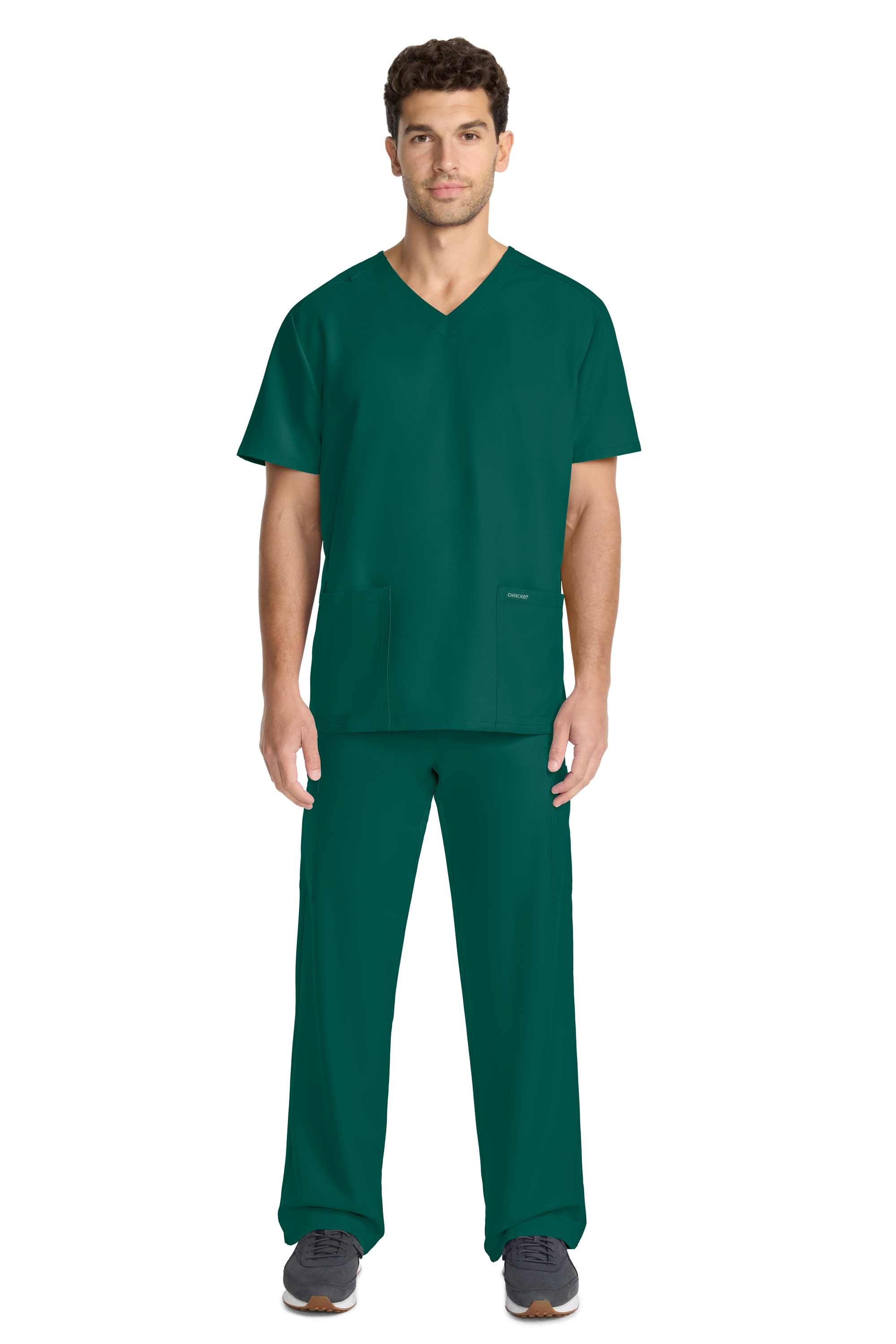 Cherokee Workwear Originals Ultra Unisex 2-Pocket V-Neck Scrub Top (CKE00014A)