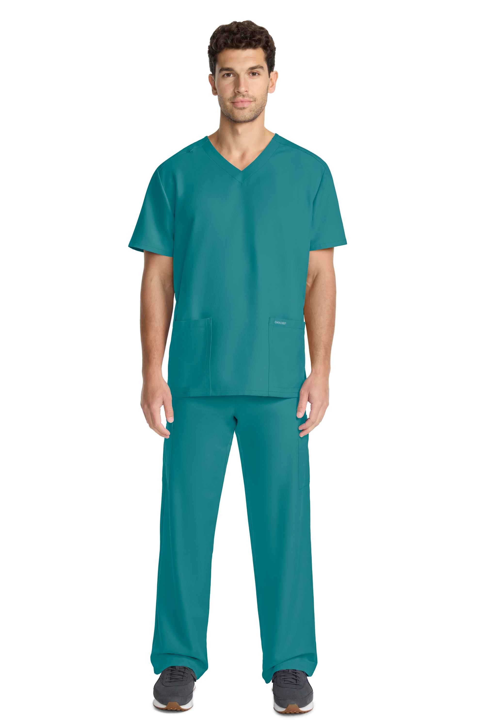 Cherokee Workwear Originals Ultra Unisex 2-Pocket V-Neck Scrub Top (CKE00014A)