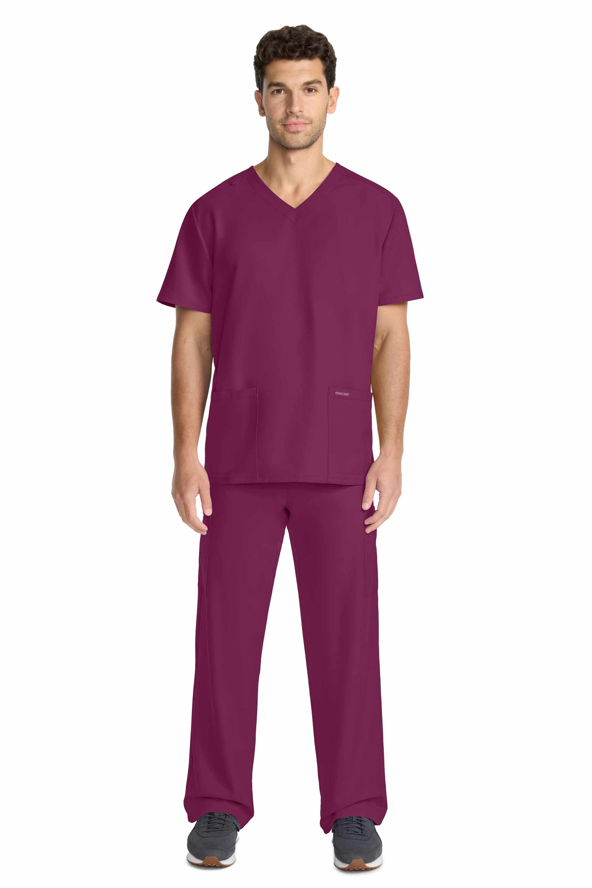 Cherokee Workwear Originals Ultra Unisex 2-Pocket V-Neck Scrub Top (CKE00014A)