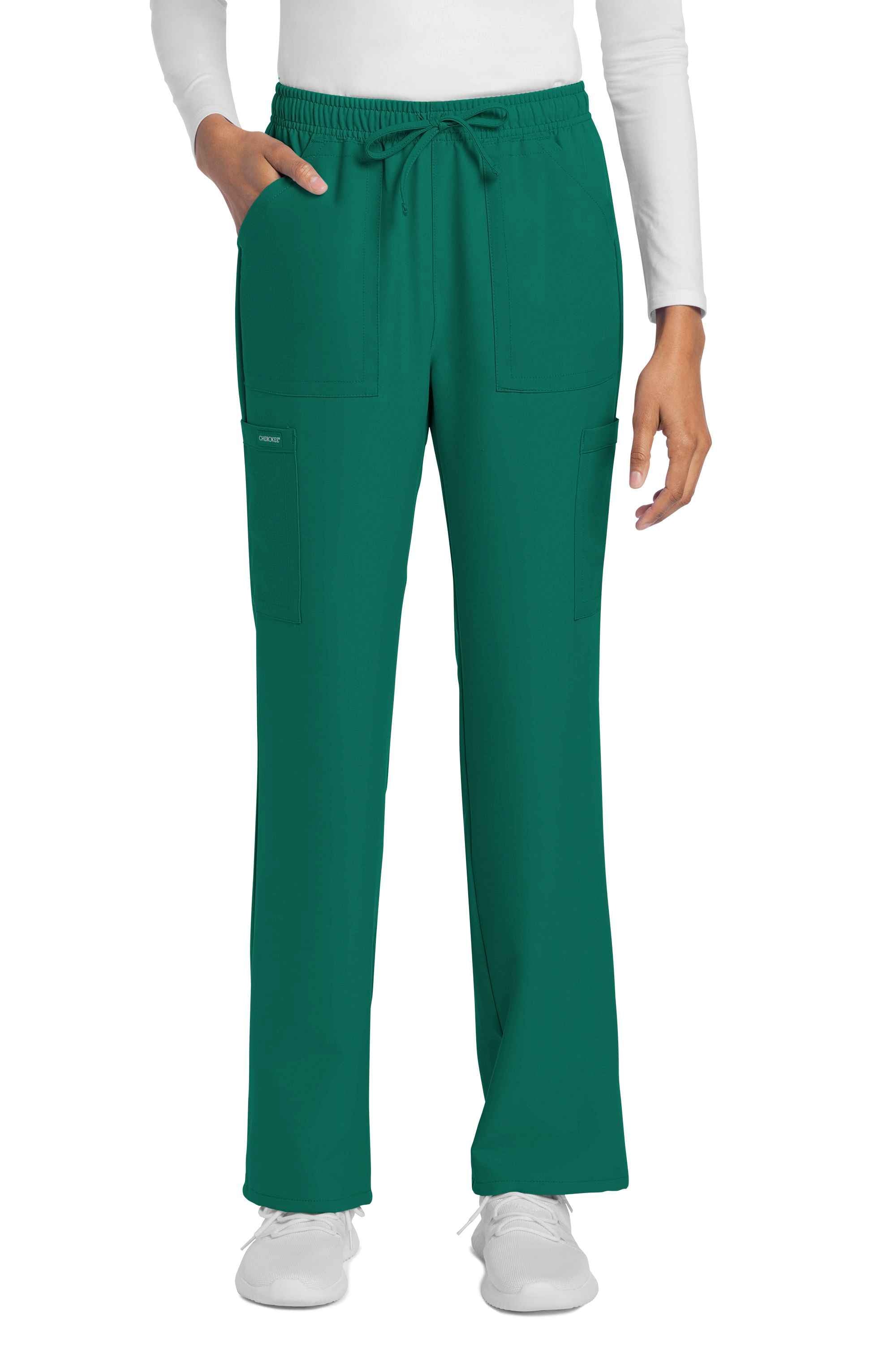 Cherokee Workwear Originals Ultra Women's 4-Pocket Drawstring Cargo Scrub Pants (CKE272A)