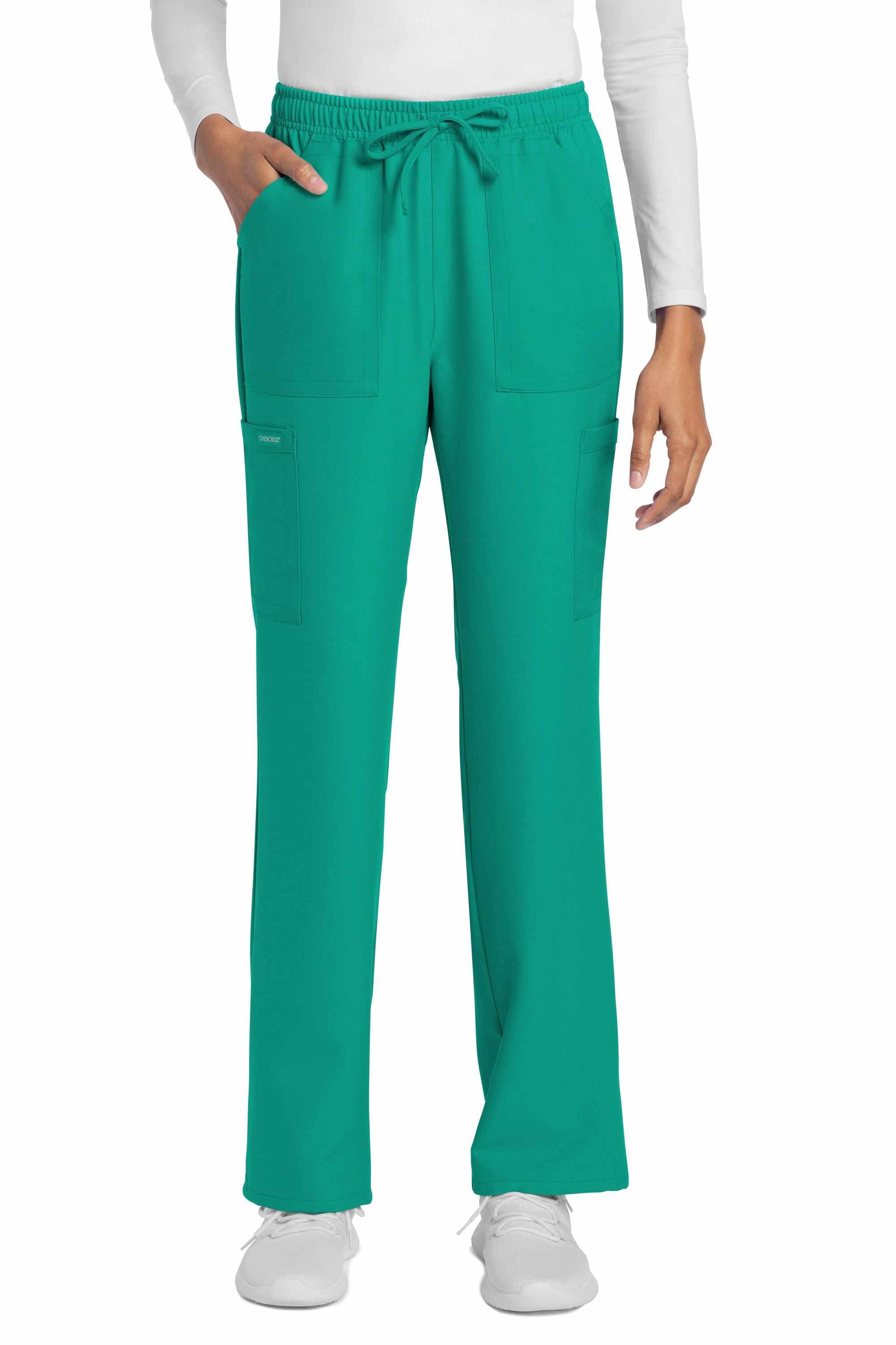 Cherokee Workwear Originals Ultra Women's 4-Pocket Drawstring Cargo Scrub Pants (CKE272A)