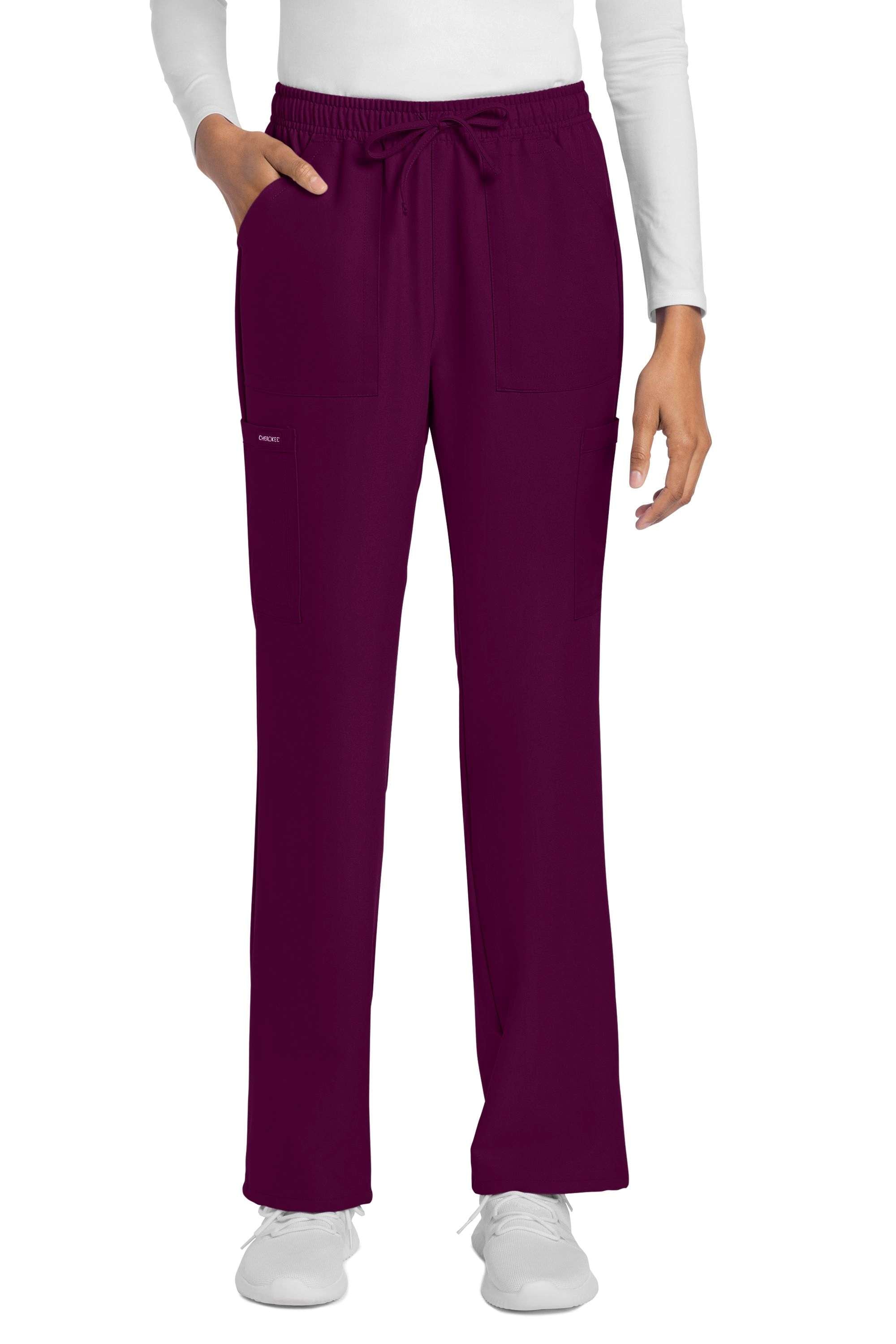 Cherokee Workwear Originals Ultra Women's 4-Pocket Drawstring Cargo Scrub Pants (CKE272A)