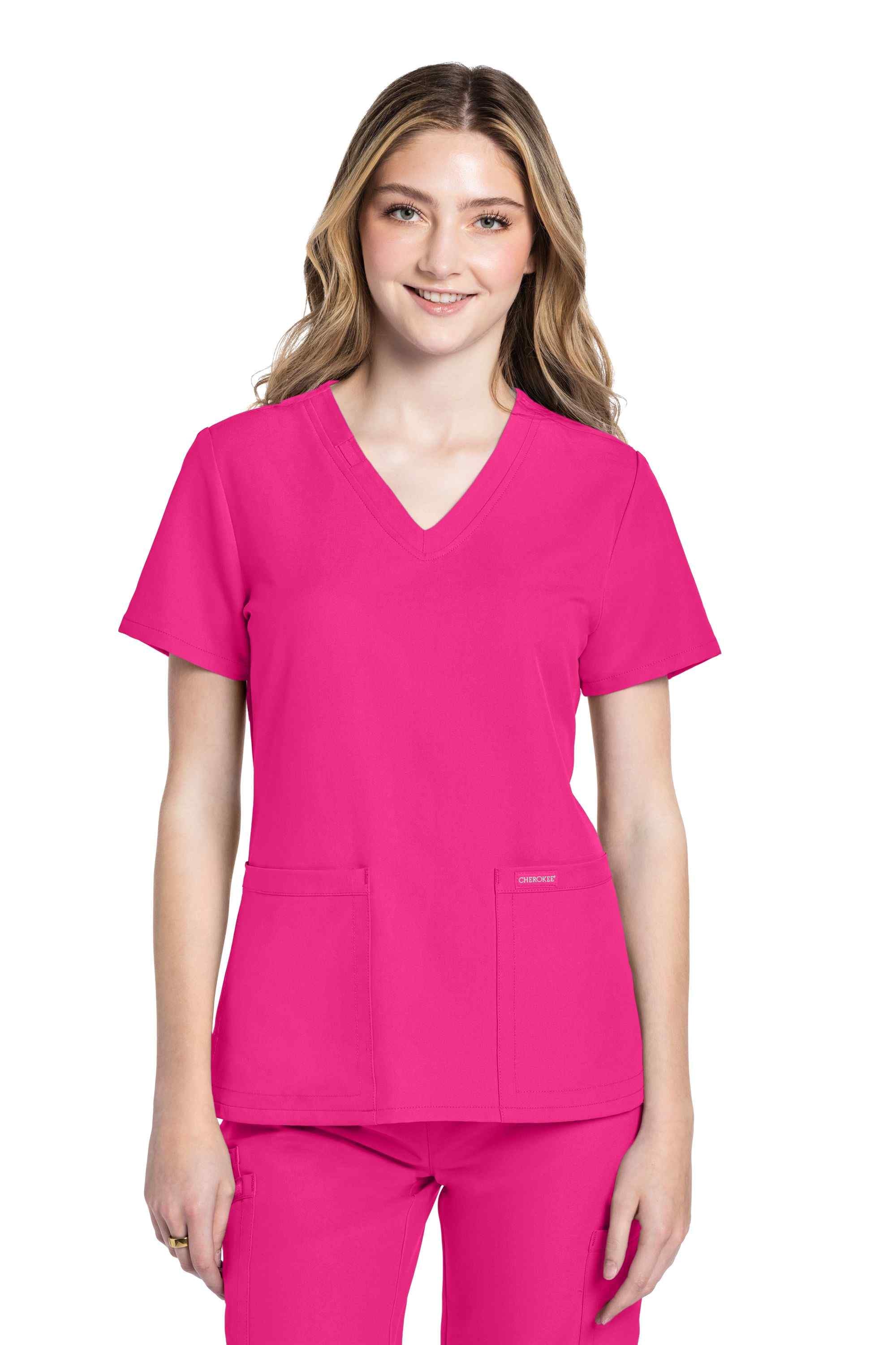 Cherokee Workwear Originals Ultra Women's 2-Pocket V-Neck Scrub Top (CKE953A)
