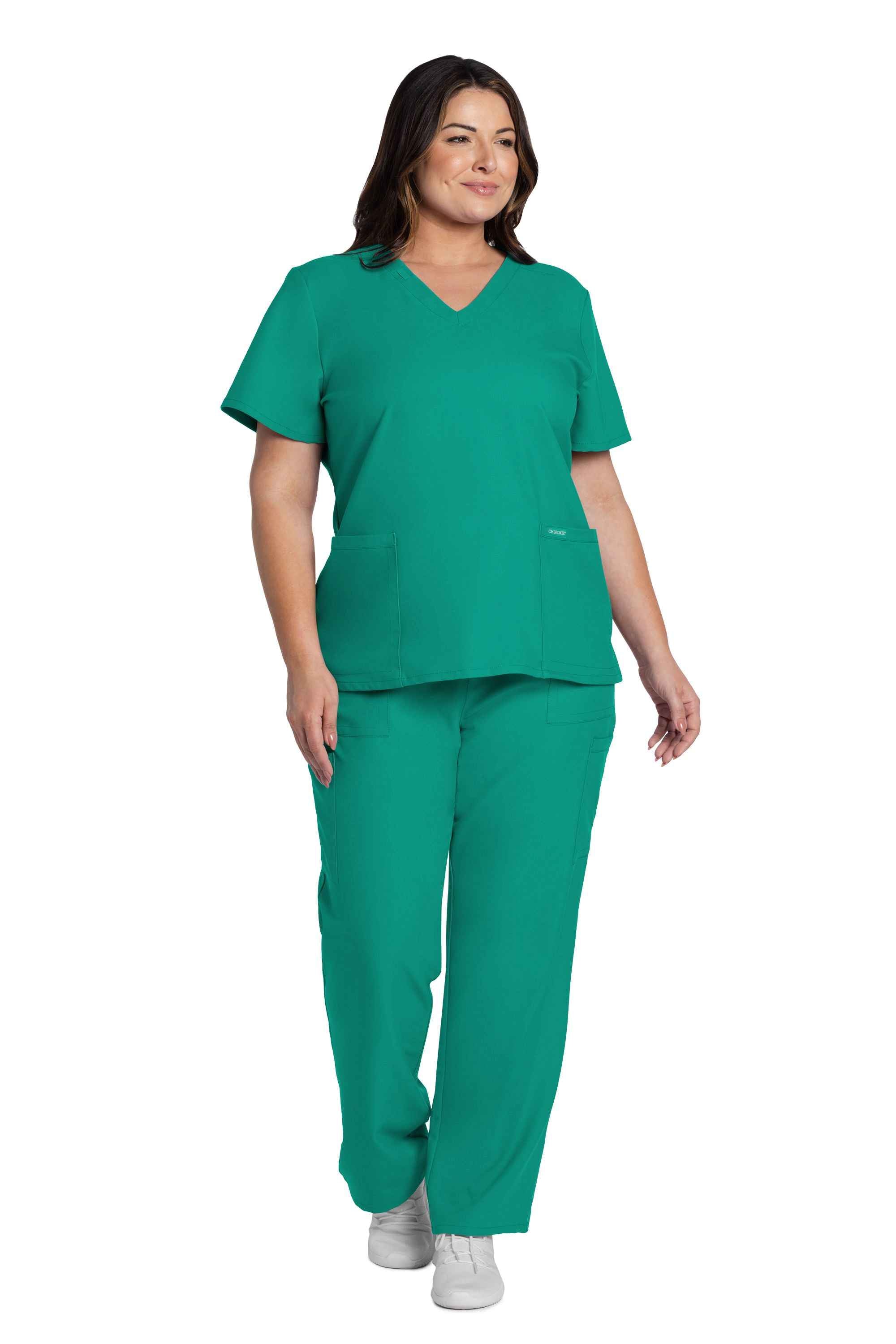 Cherokee Workwear Originals Ultra Women's 2-Pocket V-Neck Scrub Top (CKE953A)