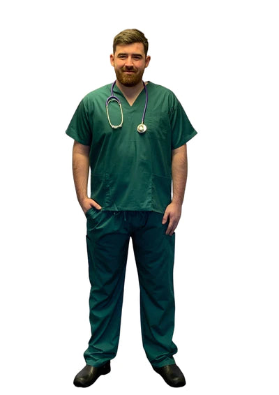 Scrubs UK Premium Unisex Medical Scrubs Suit Set of Tunic and Trousers