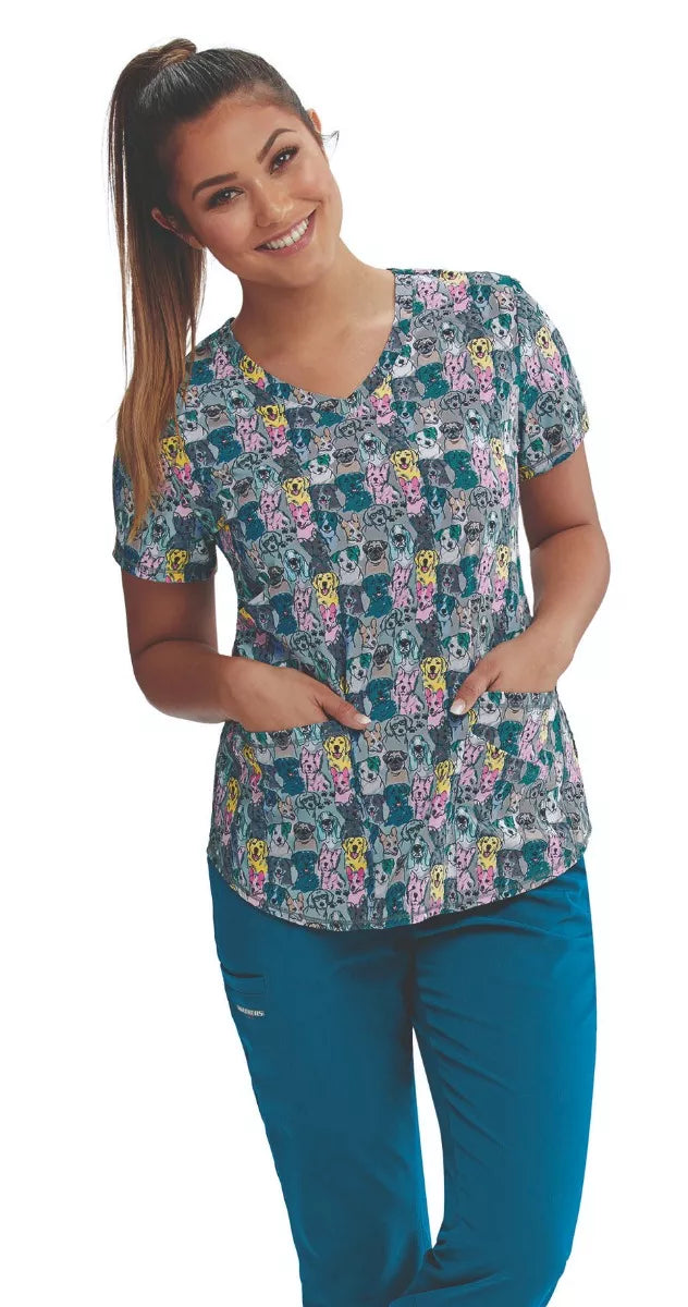 Skechers SKT021 Printed Scrub Top