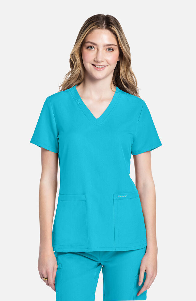 Cherokee Workwear Originals Ultra Women's 2-Pocket V-Neck Scrub Top (CKE953A) NEW COLOURS!!