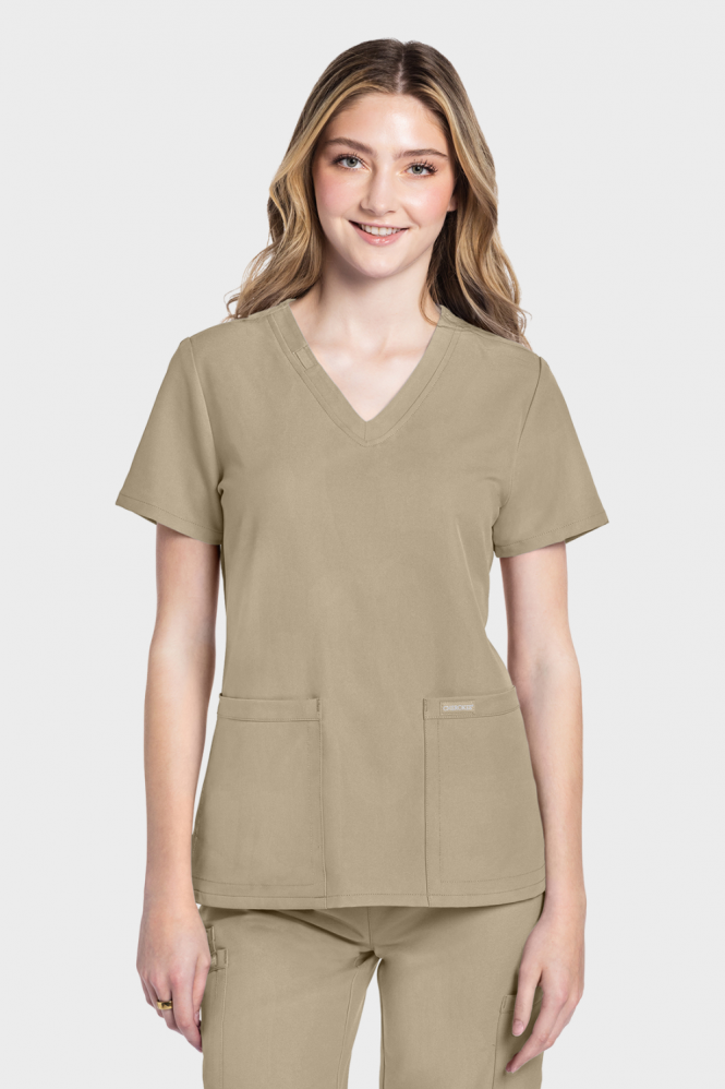 Cherokee Workwear Originals Ultra Women's 2-Pocket V-Neck Scrub Top (CKE953A) NEW COLOURS!!