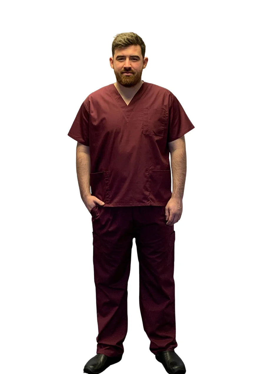 Scrubs UK Premium Unisex Medical Scrubs Suit Set of Tunic and Trousers