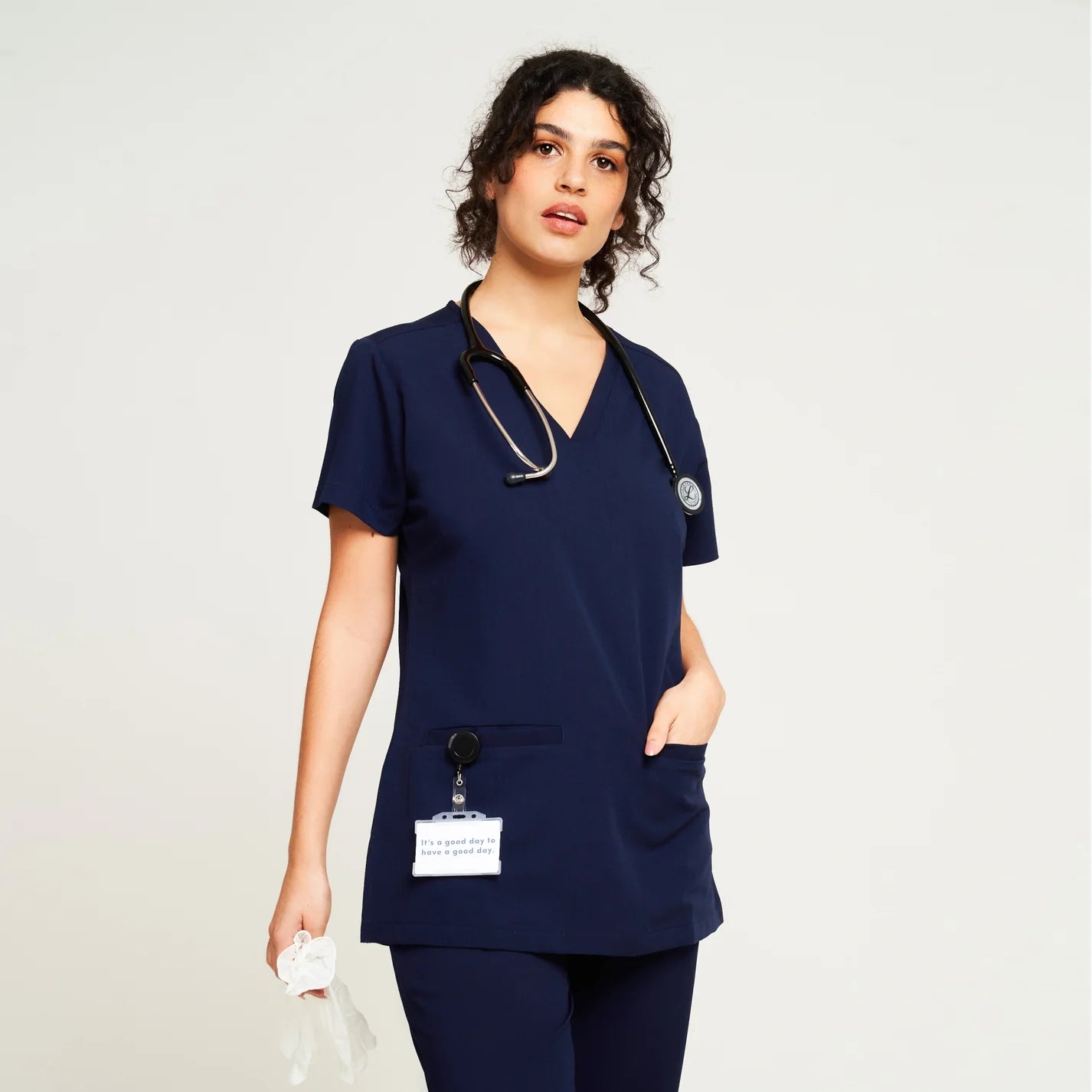 SIMKI Ari Two Pocket Ladies 4 Way Stretch Scrub Top