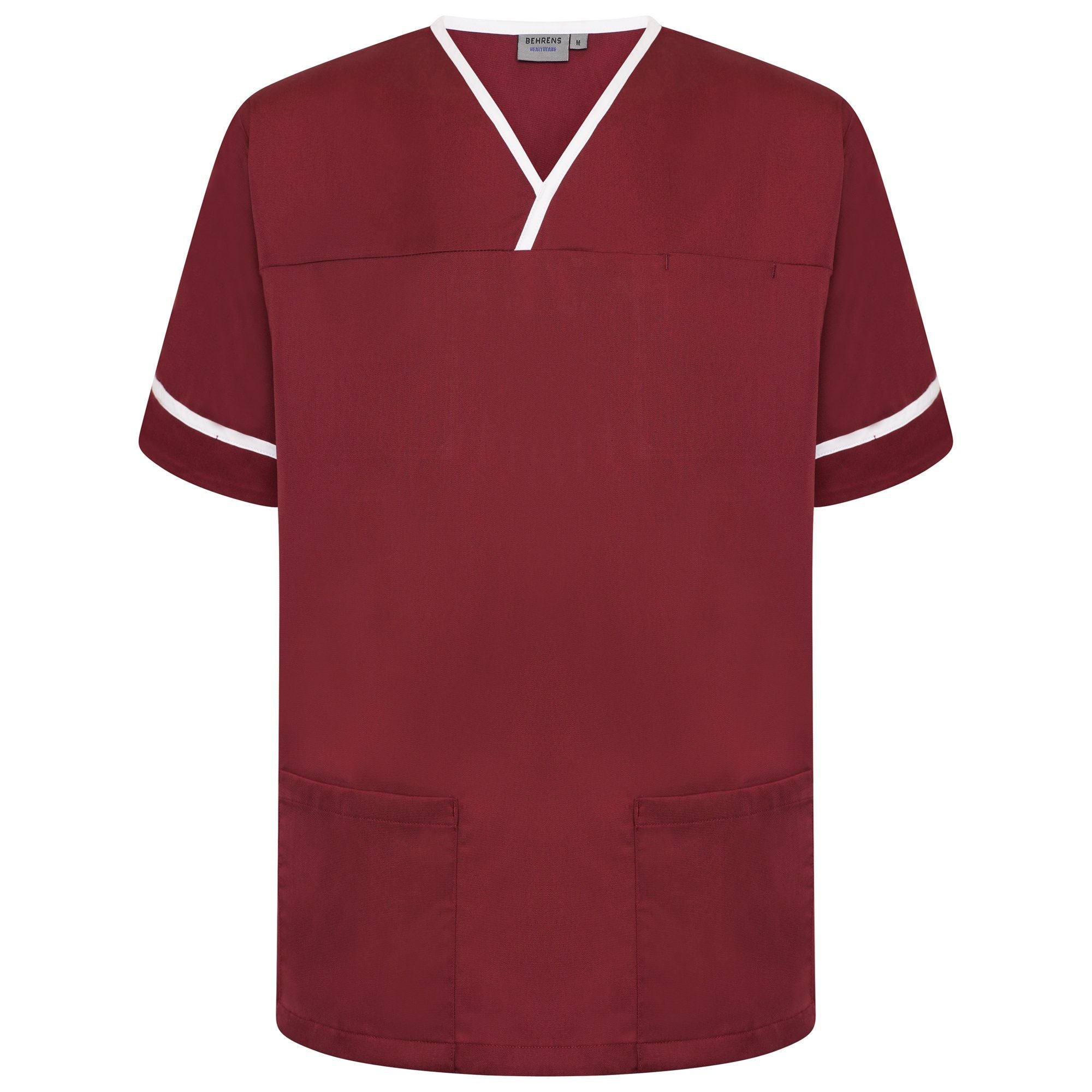 Behrens Unisex Plain Smart Scrub Top with Contrast Trim (NSTT)