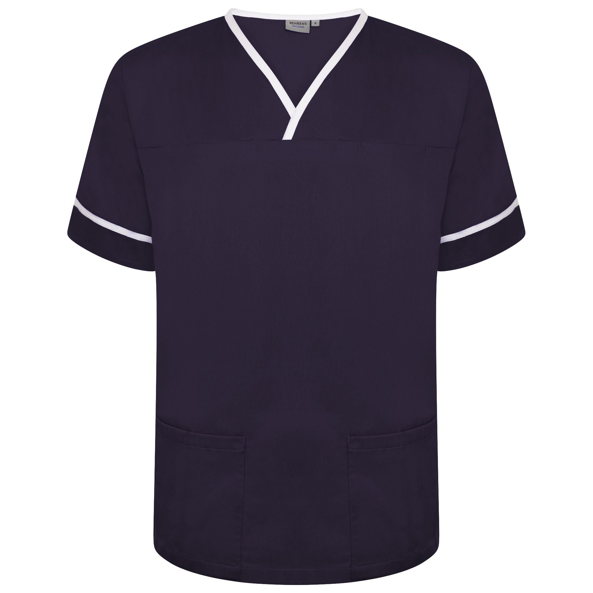 Behrens Unisex Plain Smart Scrub Top with Contrast Trim (NSTT)