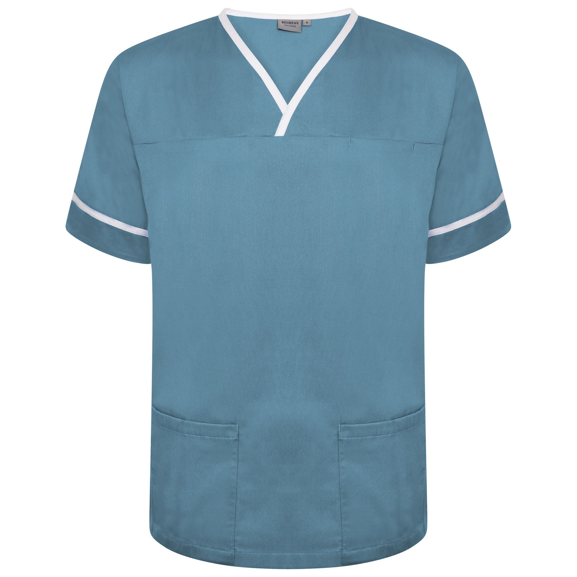 Behrens Unisex Plain Smart Scrub Top with Contrast Trim (NSTT)