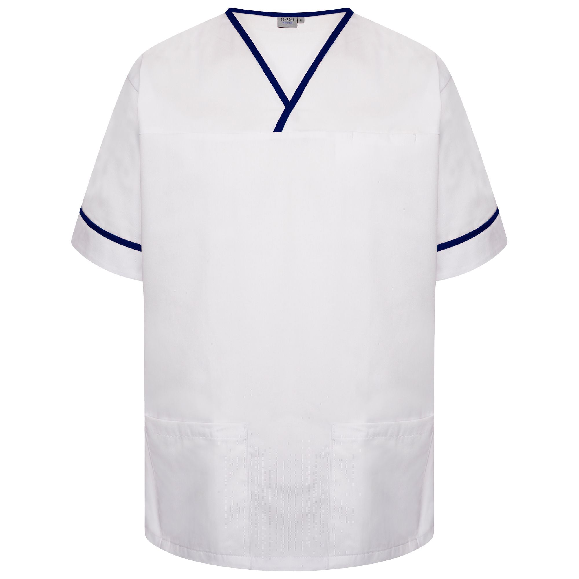 Behrens Unisex Plain Smart Scrub Top with Contrast Trim (NSTT)