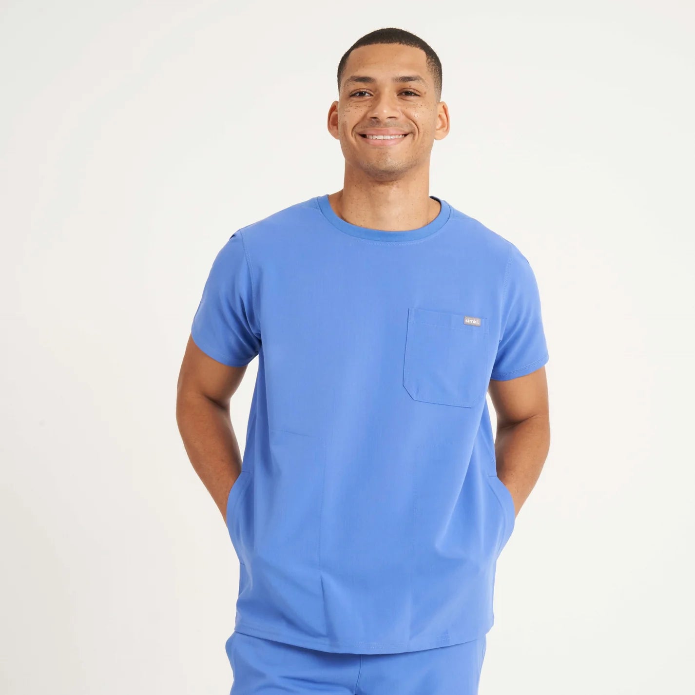 SIMKI Mens Miles Scrub Top